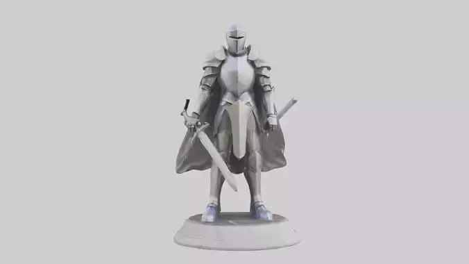 Future Knight statue model Low-poly 3D model Future Knight statue model Low-poly 3D model