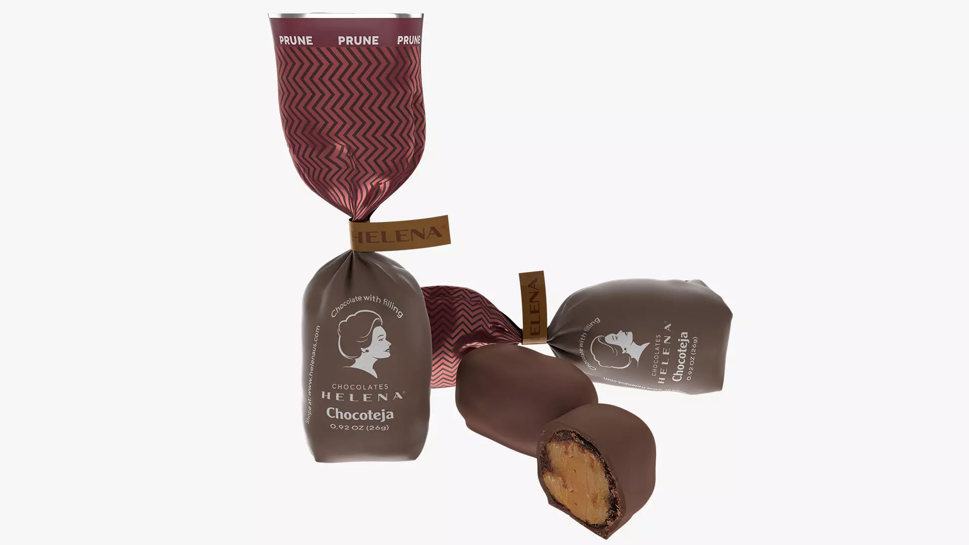 Helena Chocoteja PRUNE Chocolate Low-poly 3D model