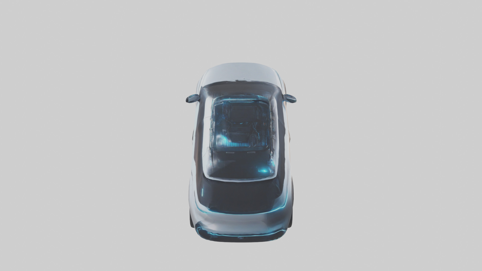 Futuristic Autonomous SUV model Low-poly 3D model_17