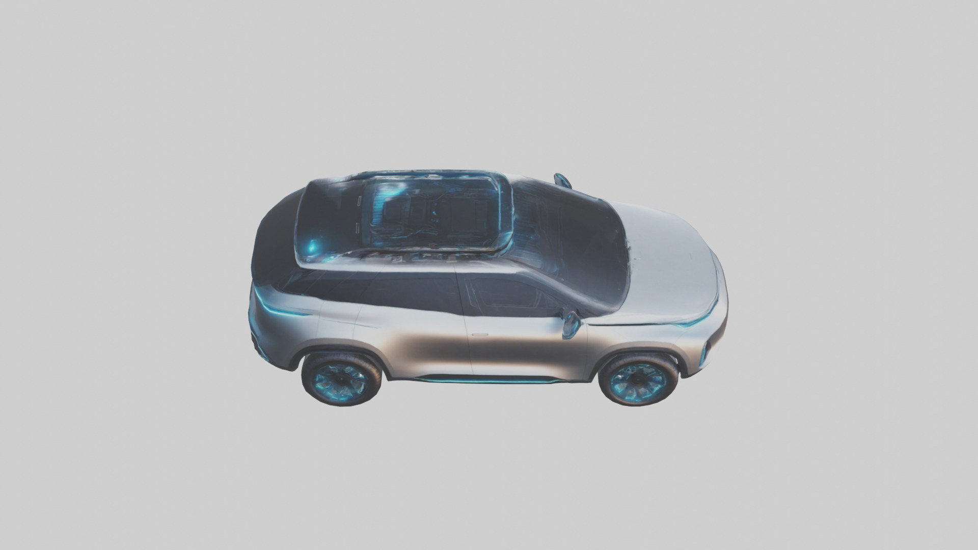 Futuristic Autonomous SUV model Low-poly 3D model_15