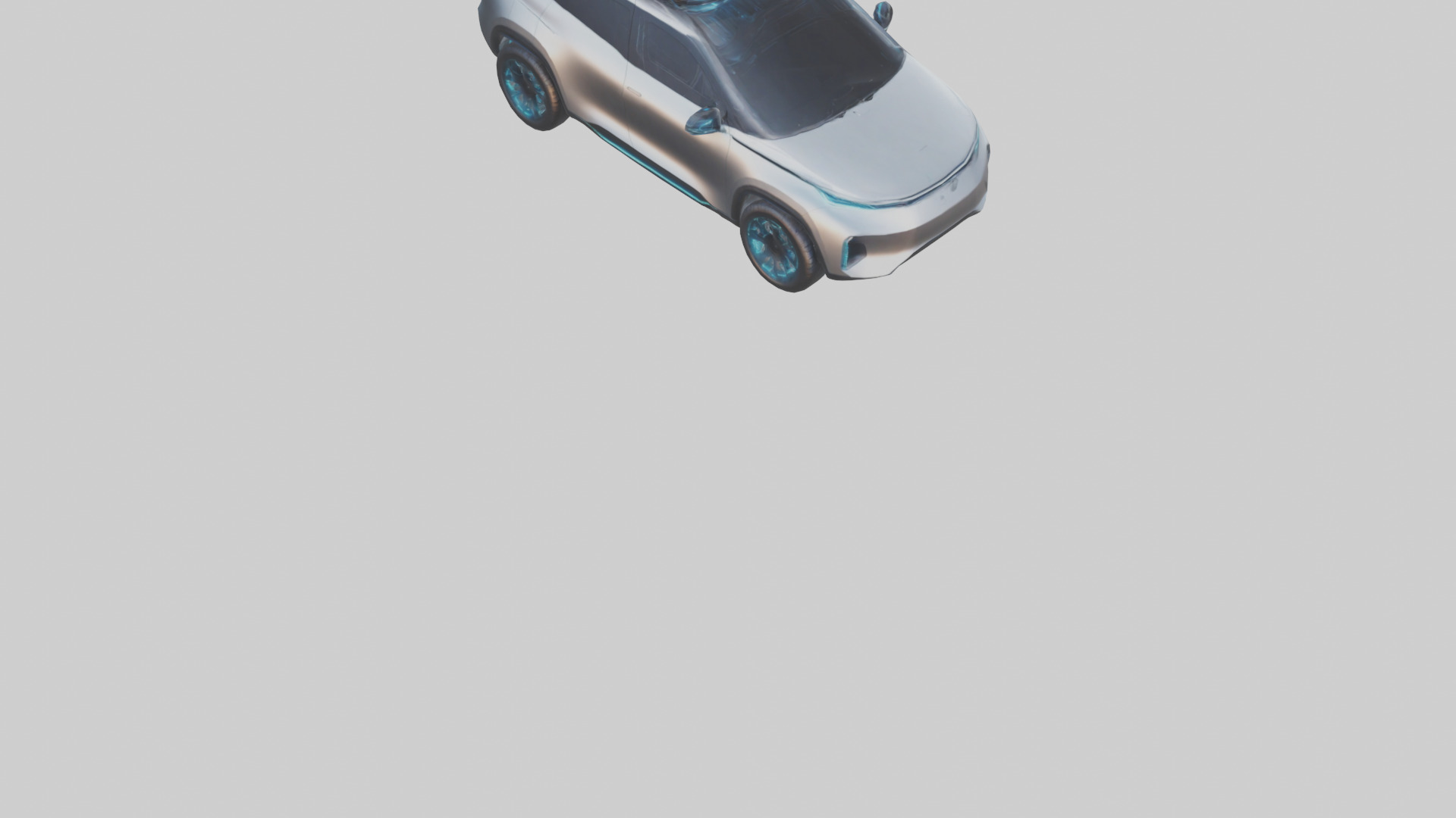 Futuristic Autonomous SUV model Low-poly 3D model_4