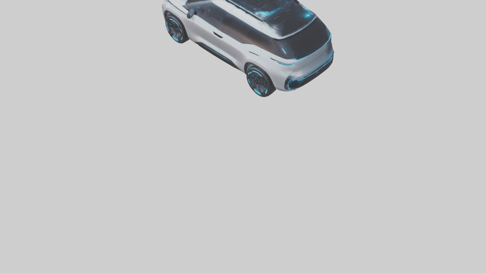 Futuristic Autonomous SUV model Low-poly 3D model_5