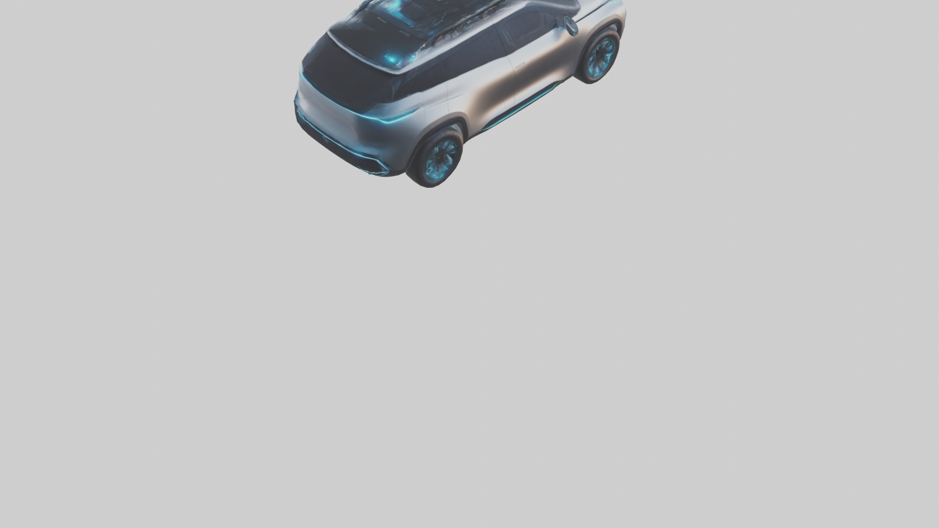 Futuristic Autonomous SUV model Low-poly 3D model_3
