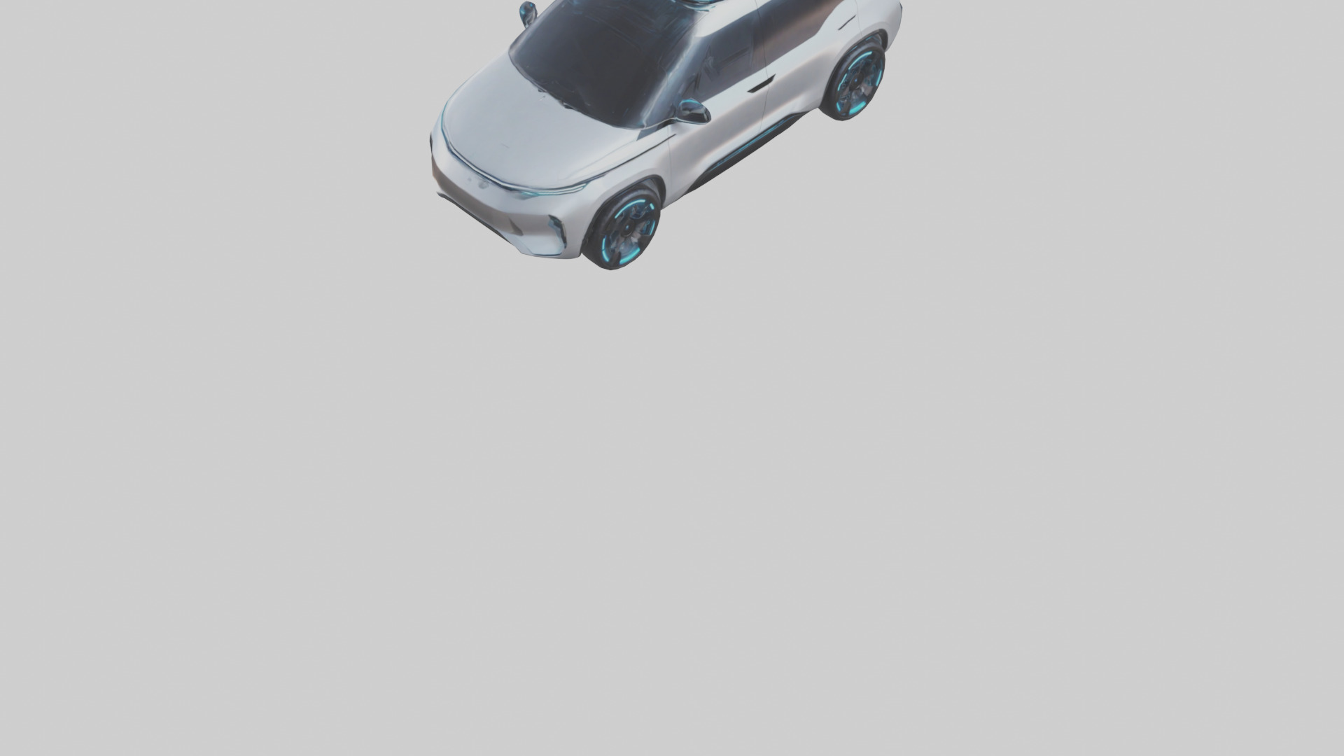 Futuristic Autonomous SUV model Low-poly 3D model_6