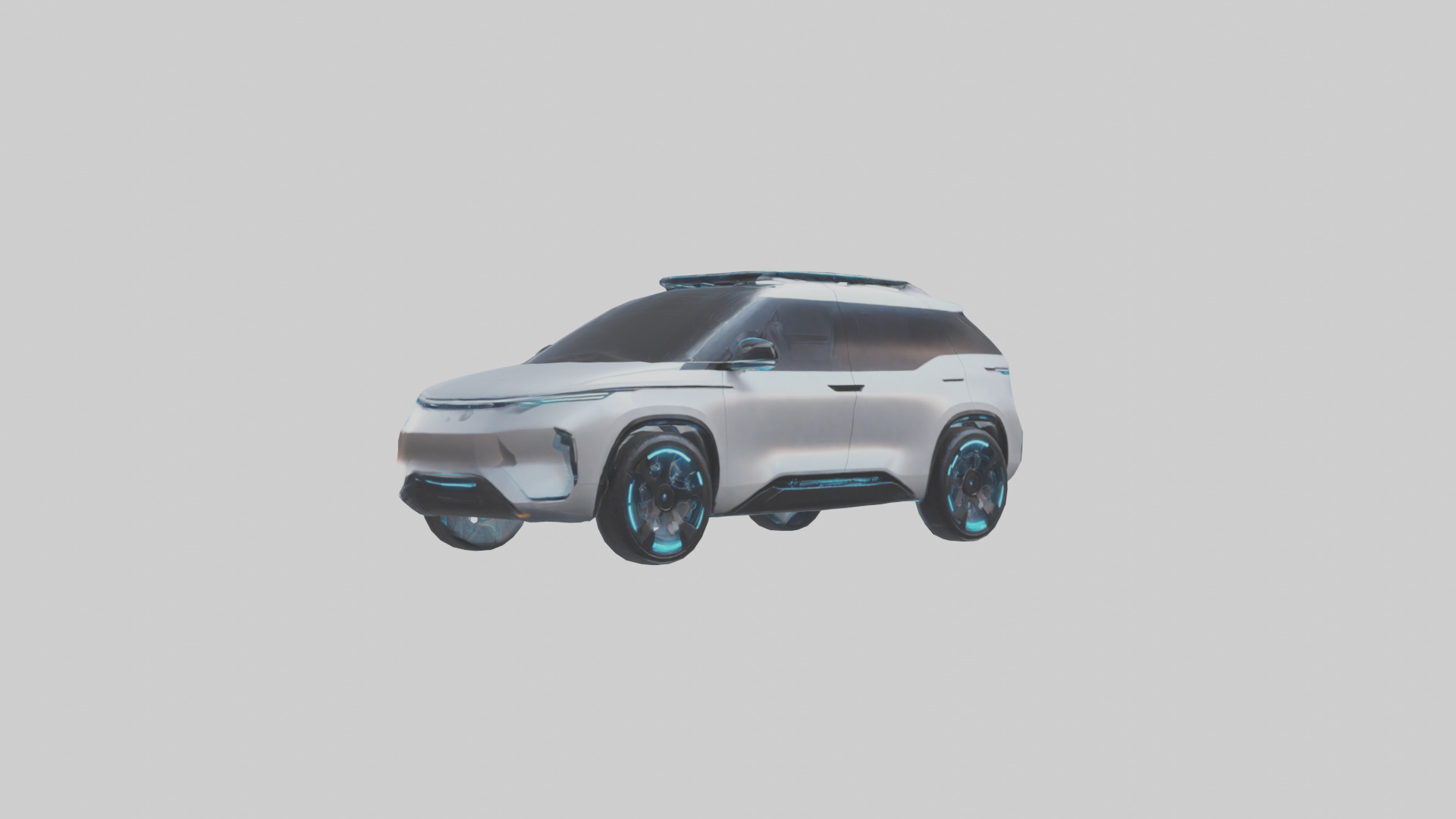 Futuristic Autonomous SUV model Low-poly 3D model_7