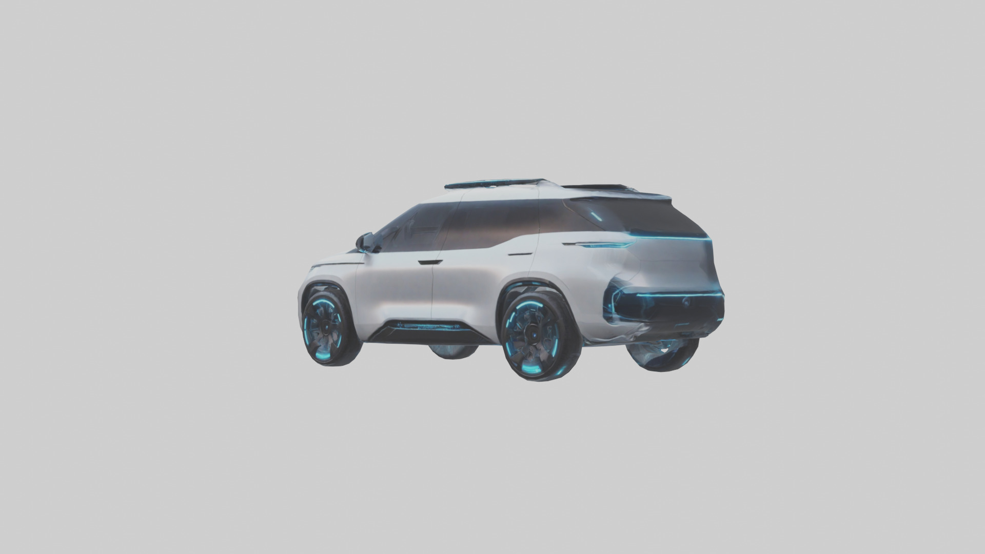 Futuristic Autonomous SUV model Low-poly 3D model_10