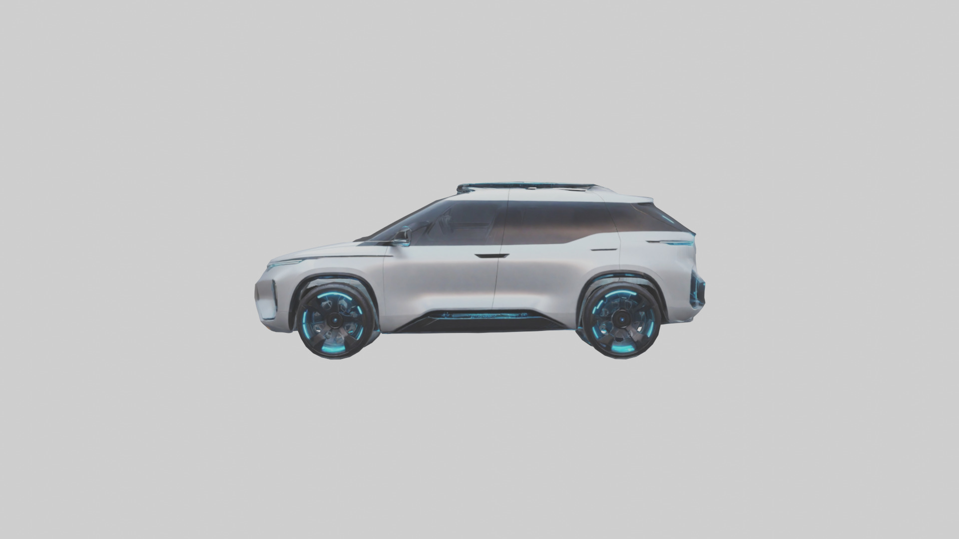 Futuristic Autonomous SUV model Low-poly 3D model_9