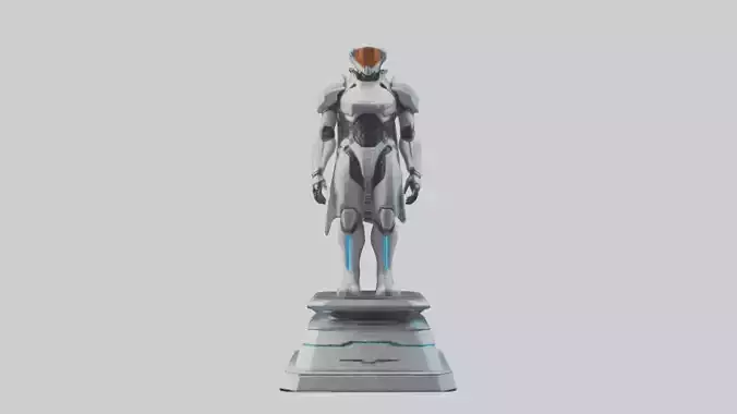 Futuristic City Defender statue model