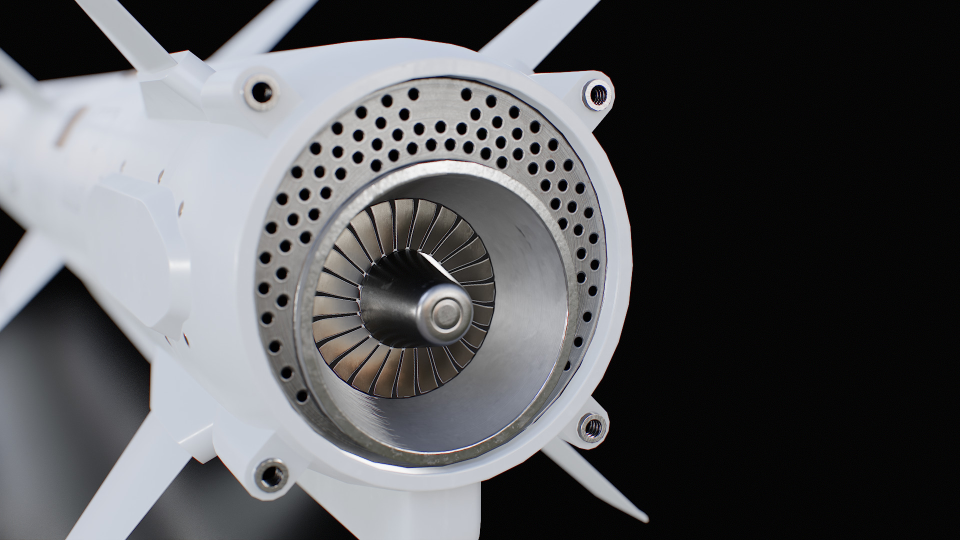 Ukrainian subsonic cruise missile R 360 Neptune Low-poly 3D model_14