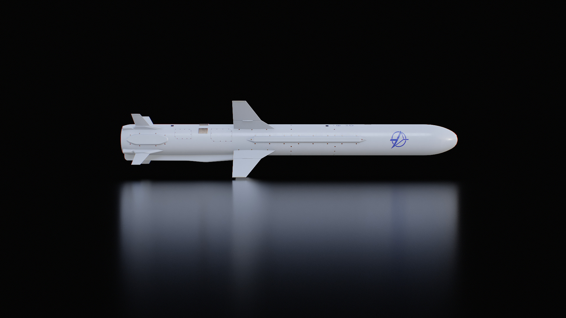 Ukrainian subsonic cruise missile R 360 Neptune Low-poly 3D model_6
