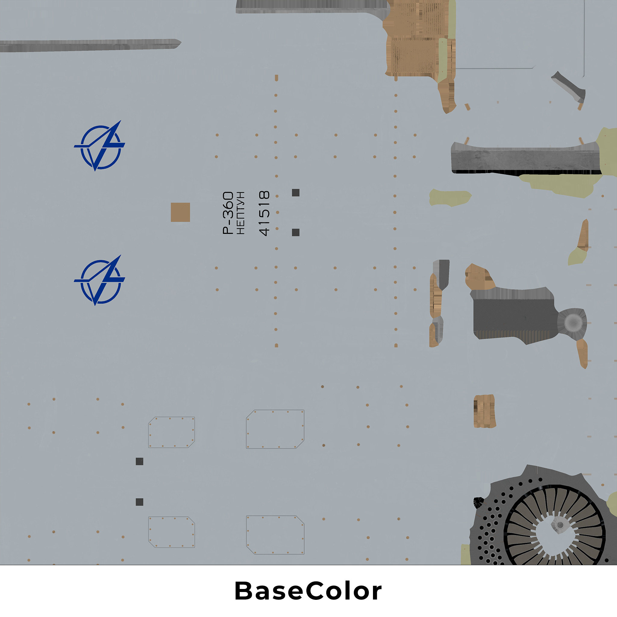 Ukrainian subsonic cruise missile R 360 Neptune Low-poly 3D model_20