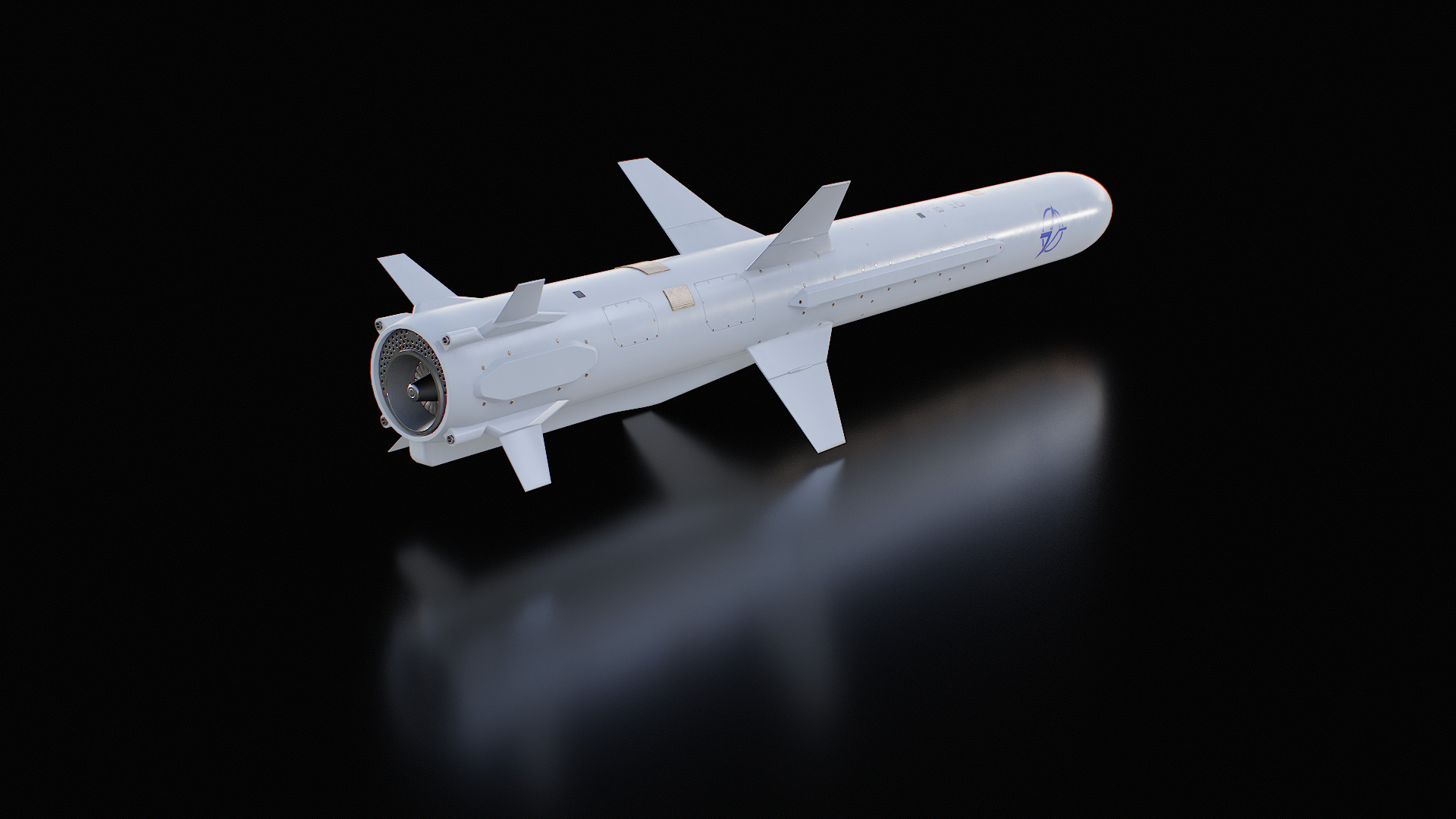 Ukrainian subsonic cruise missile R 360 Neptune Low-poly 3D model_11