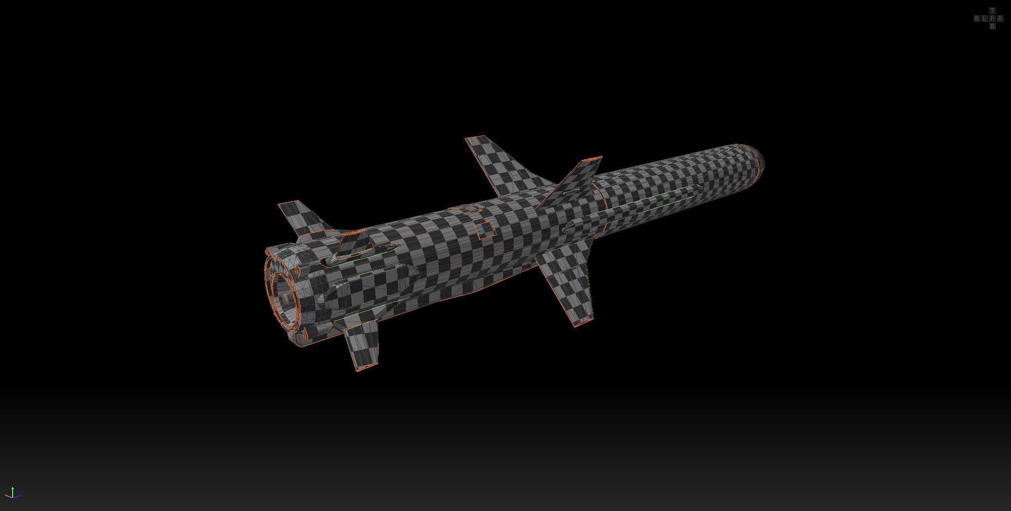 Ukrainian subsonic cruise missile R 360 Neptune Low-poly 3D model_17