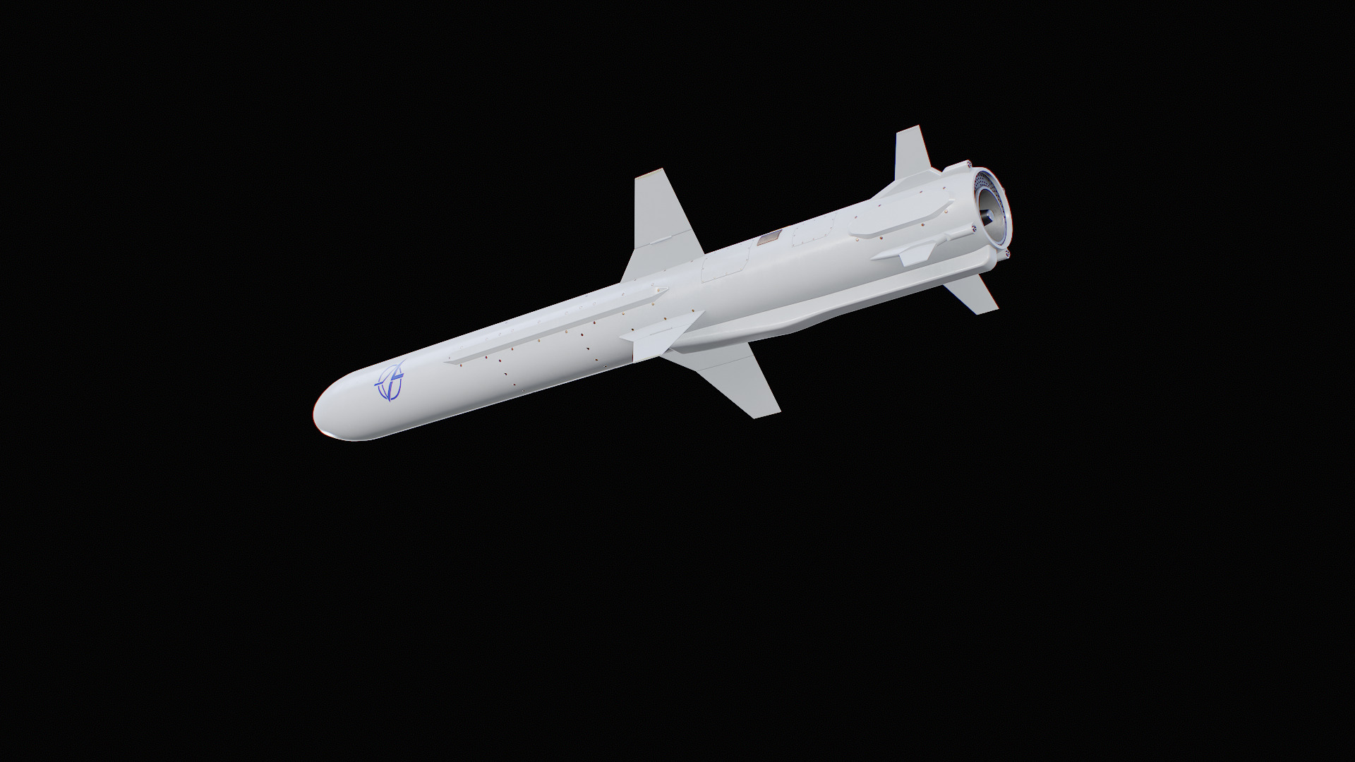Ukrainian subsonic cruise missile R 360 Neptune Low-poly 3D model_10