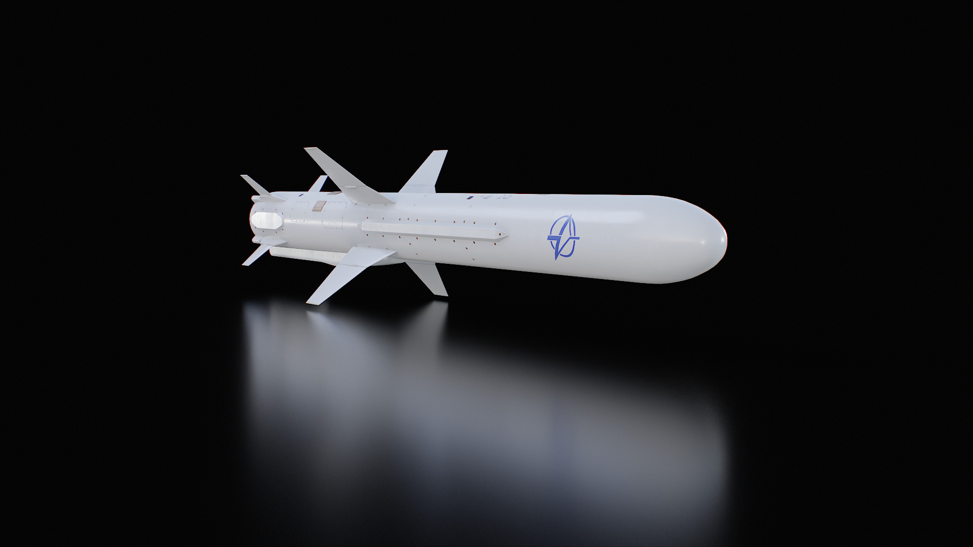 Ukrainian subsonic cruise missile R 360 Neptune Low-poly 3D model_8