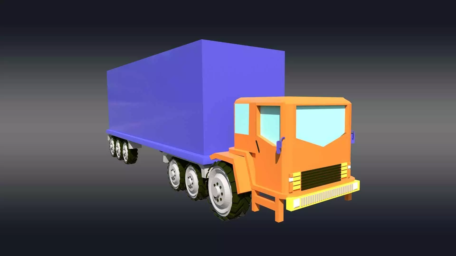Vehicle Carrier Truck Low-poly 3D model