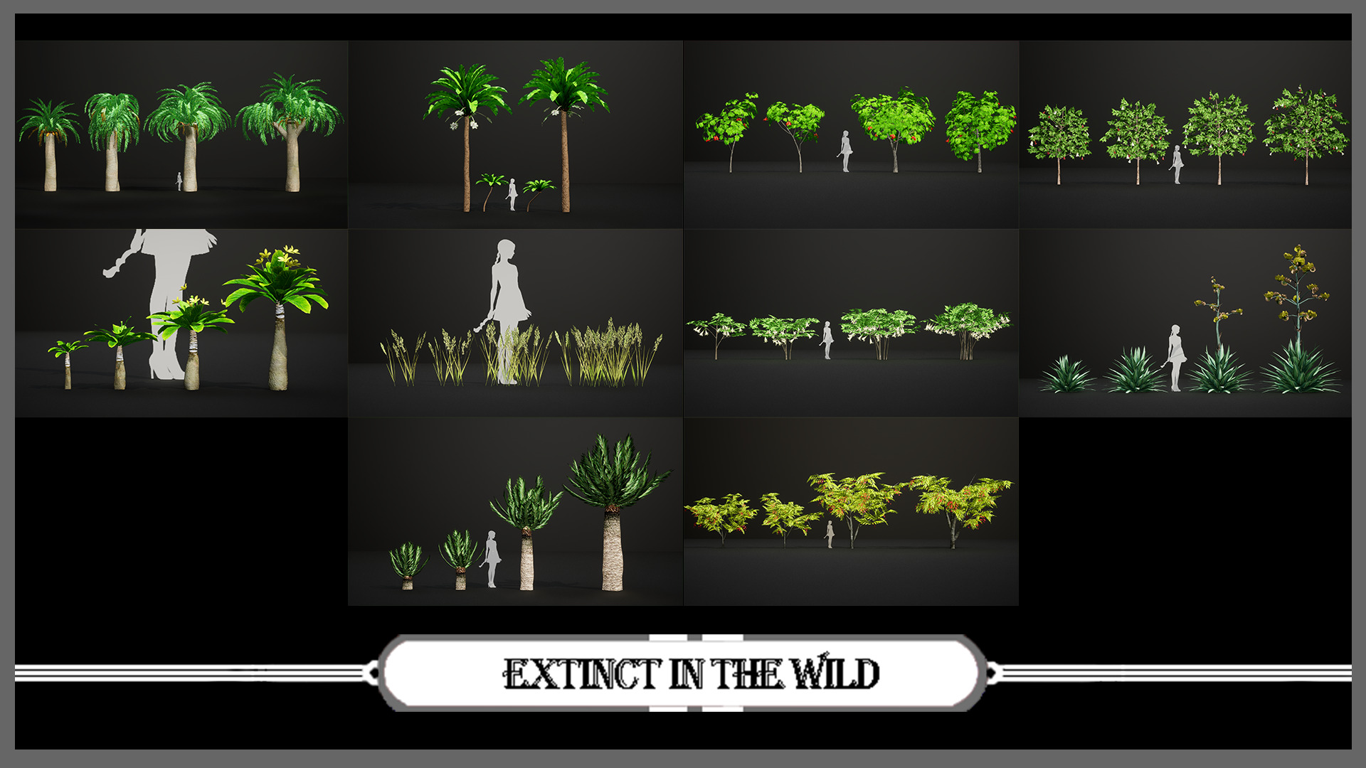MEGA PLANT PACK - 45 IUCN Red list of Threatened Species 01 Pack Low-poly 3D model_4