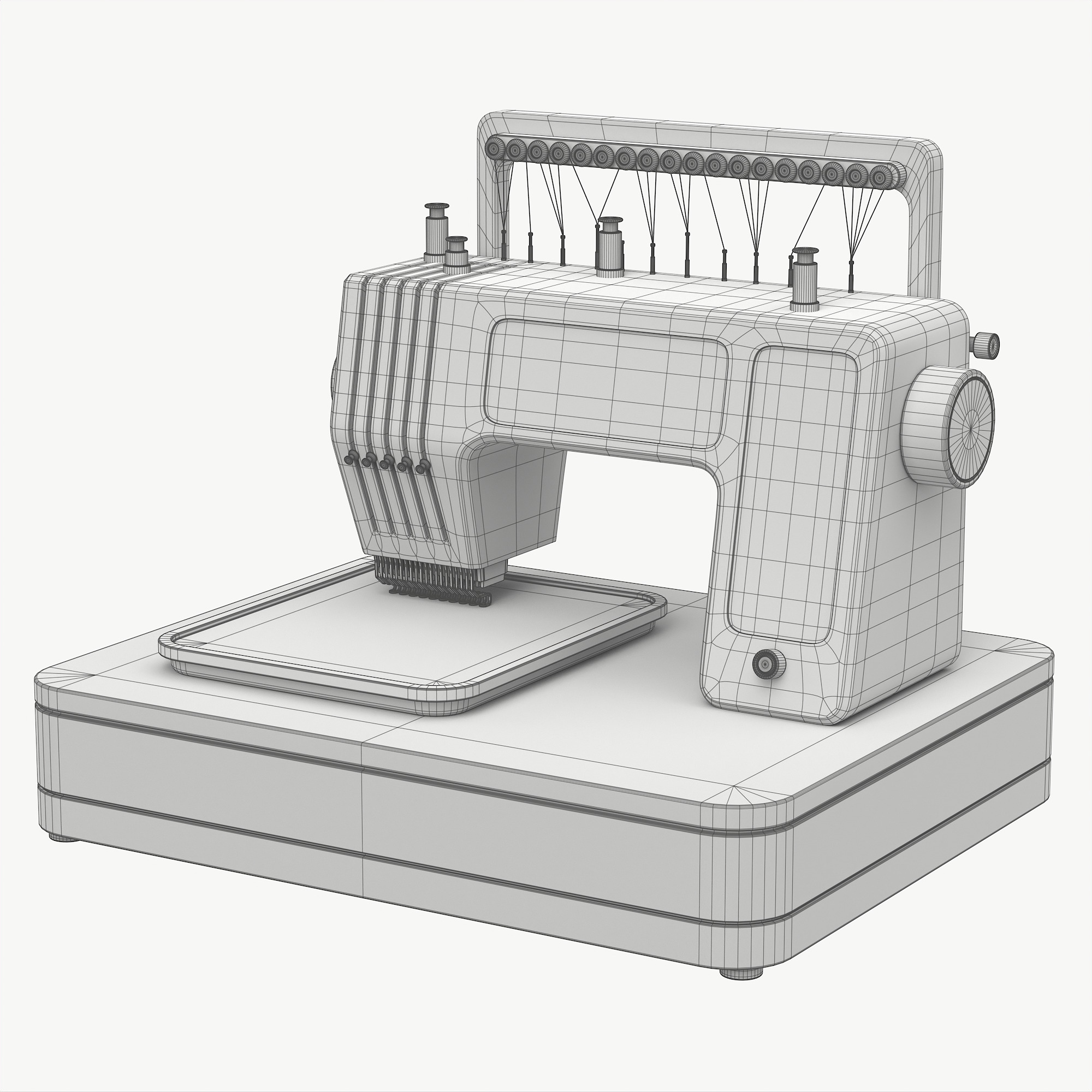 Embroidery machine 3D model_7