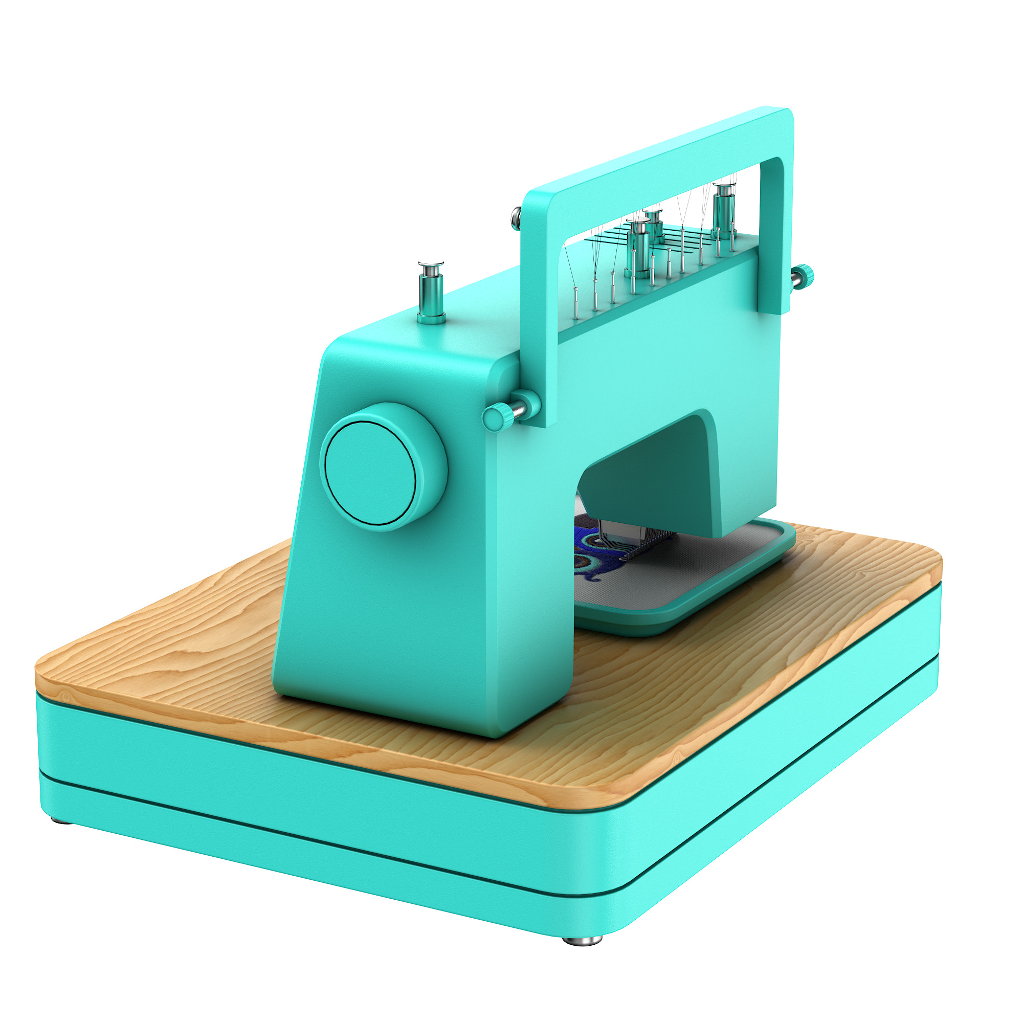 Embroidery machine 3D model_20