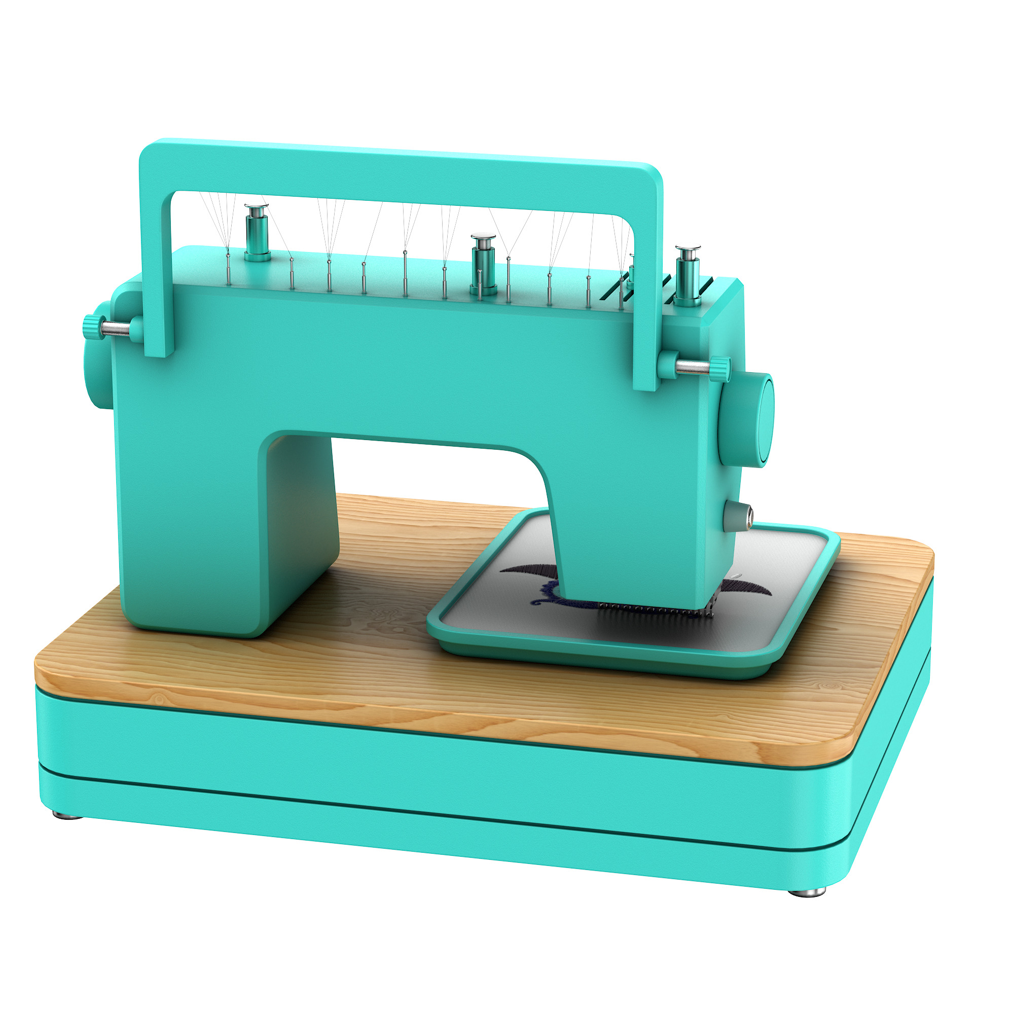 Embroidery machine 3D model_25