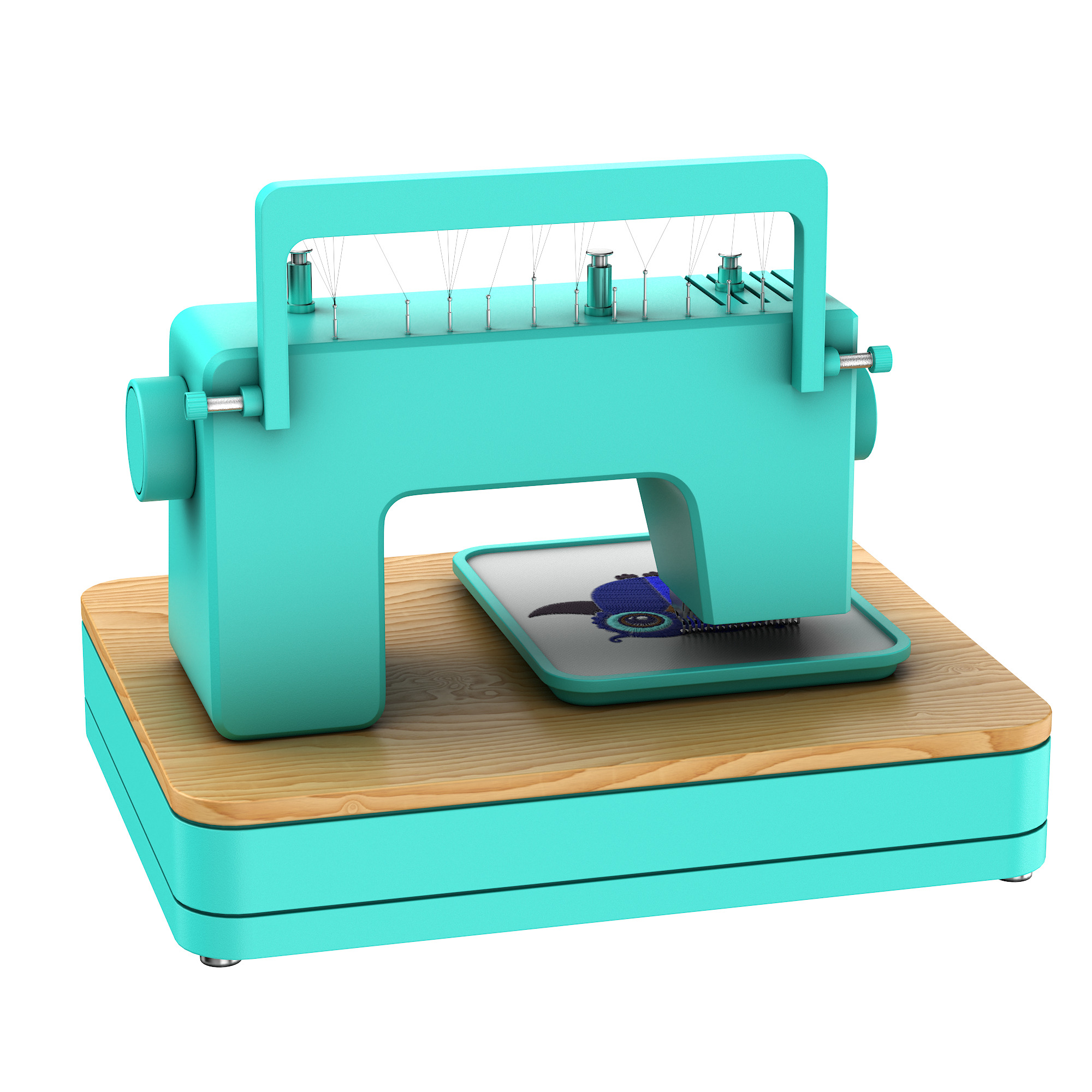Embroidery machine 3D model_23
