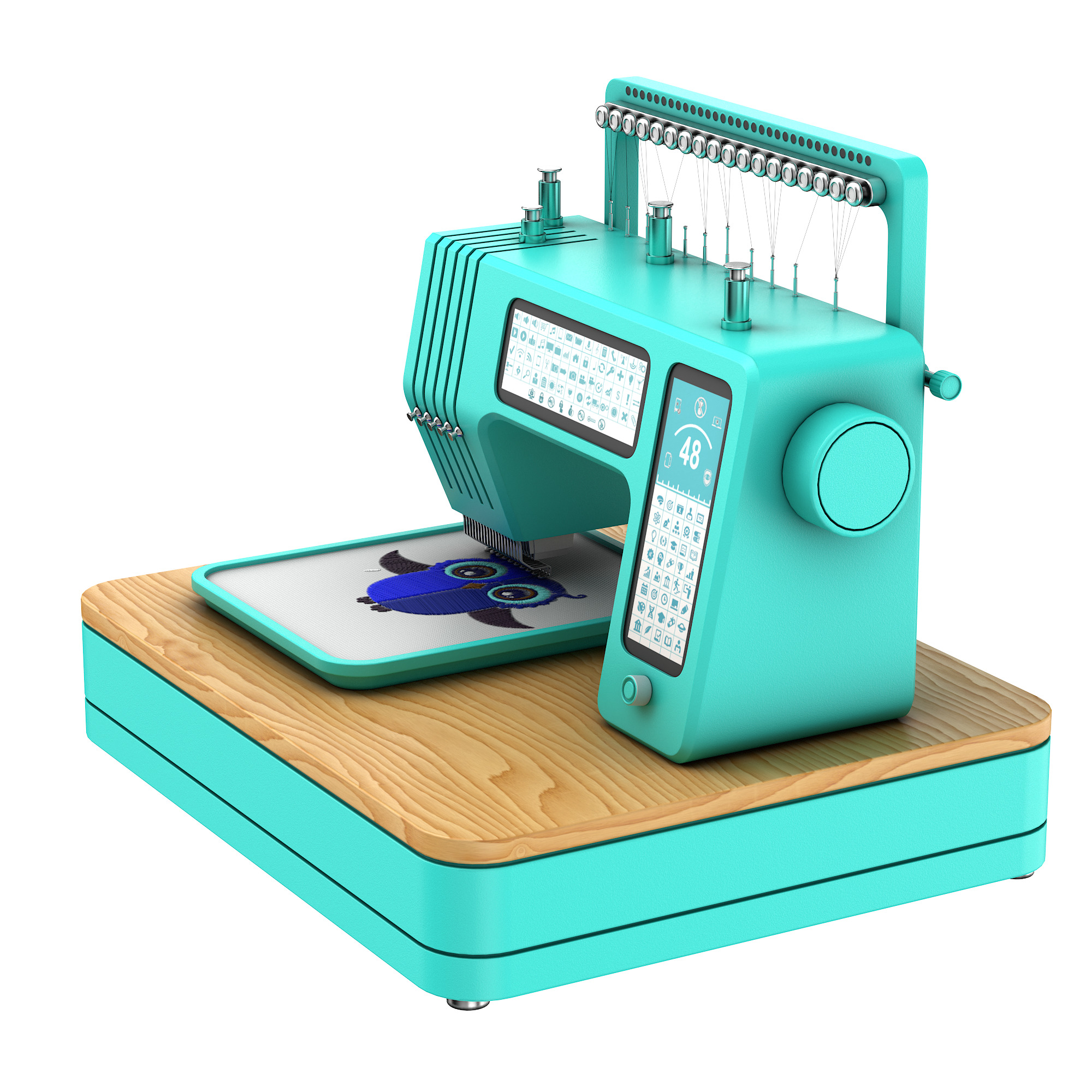 Embroidery machine 3D model_16