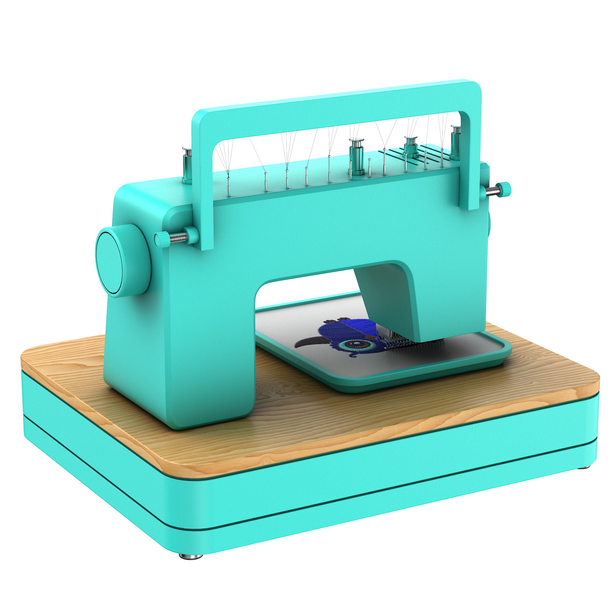 Embroidery machine 3D model_22