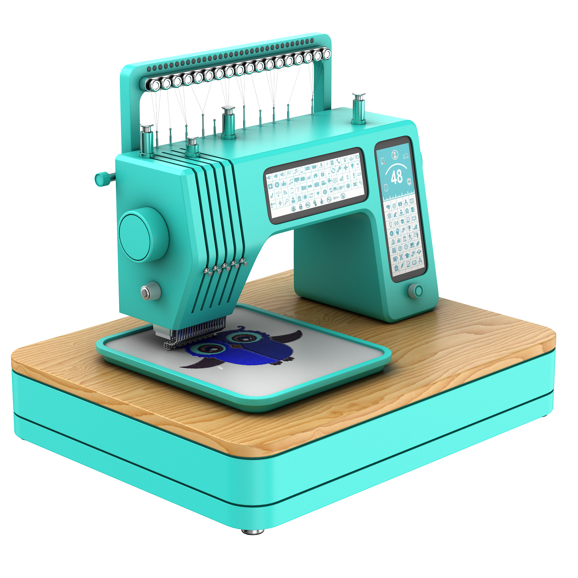 Embroidery machine 3D model_33