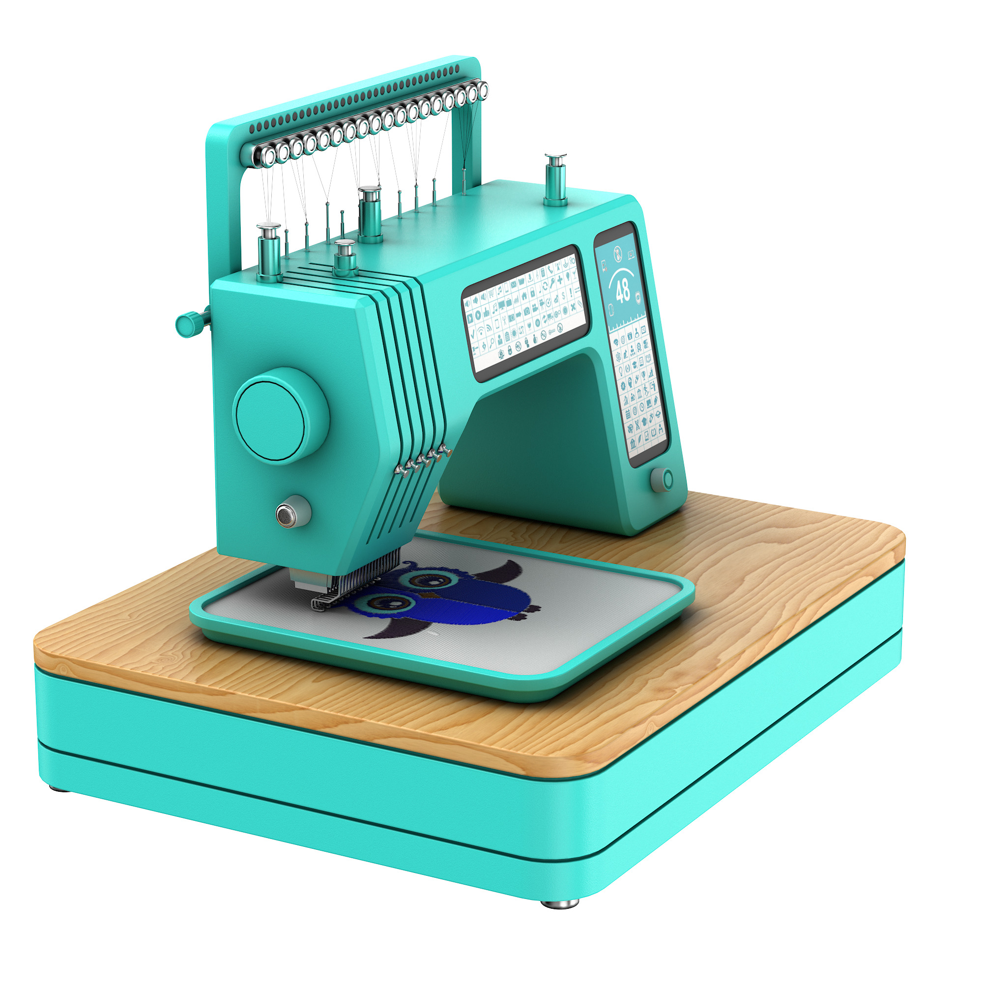 Embroidery machine 3D model_32