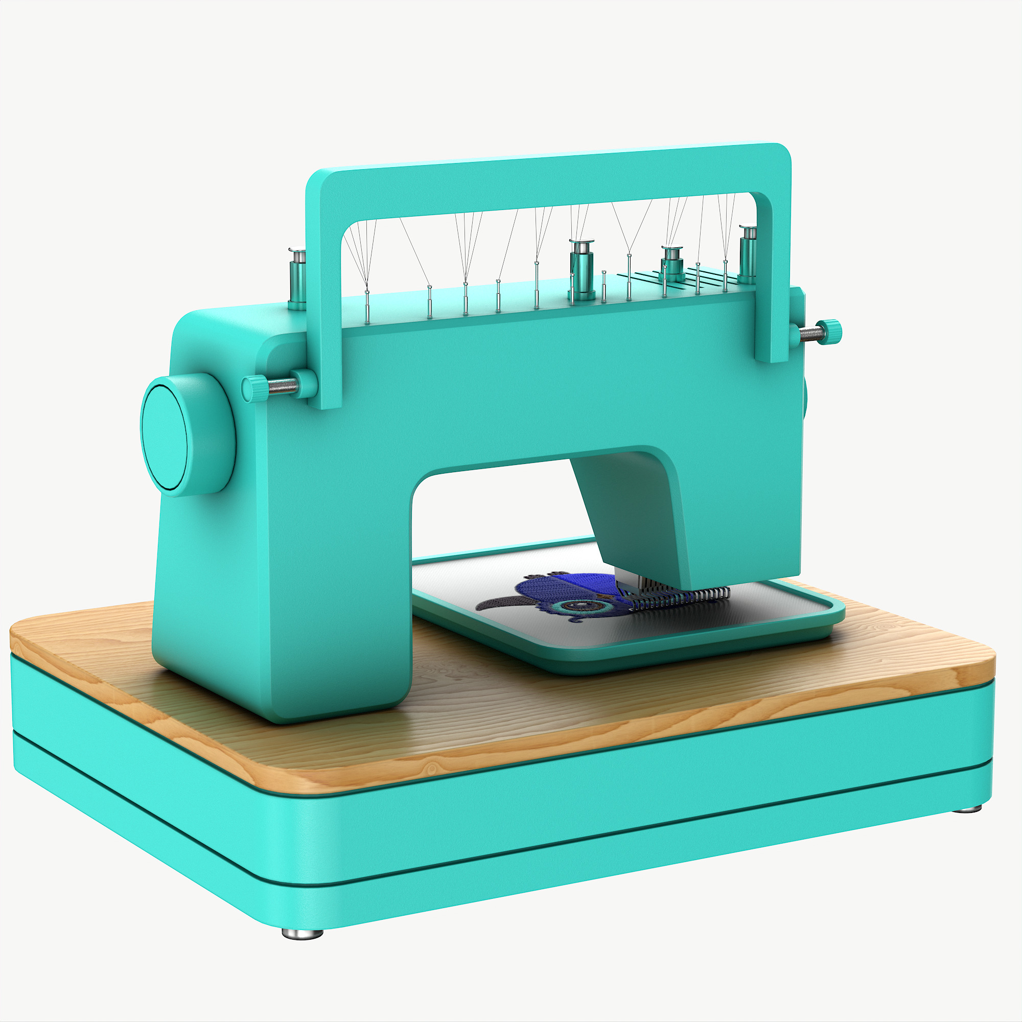Embroidery machine 3D model_3