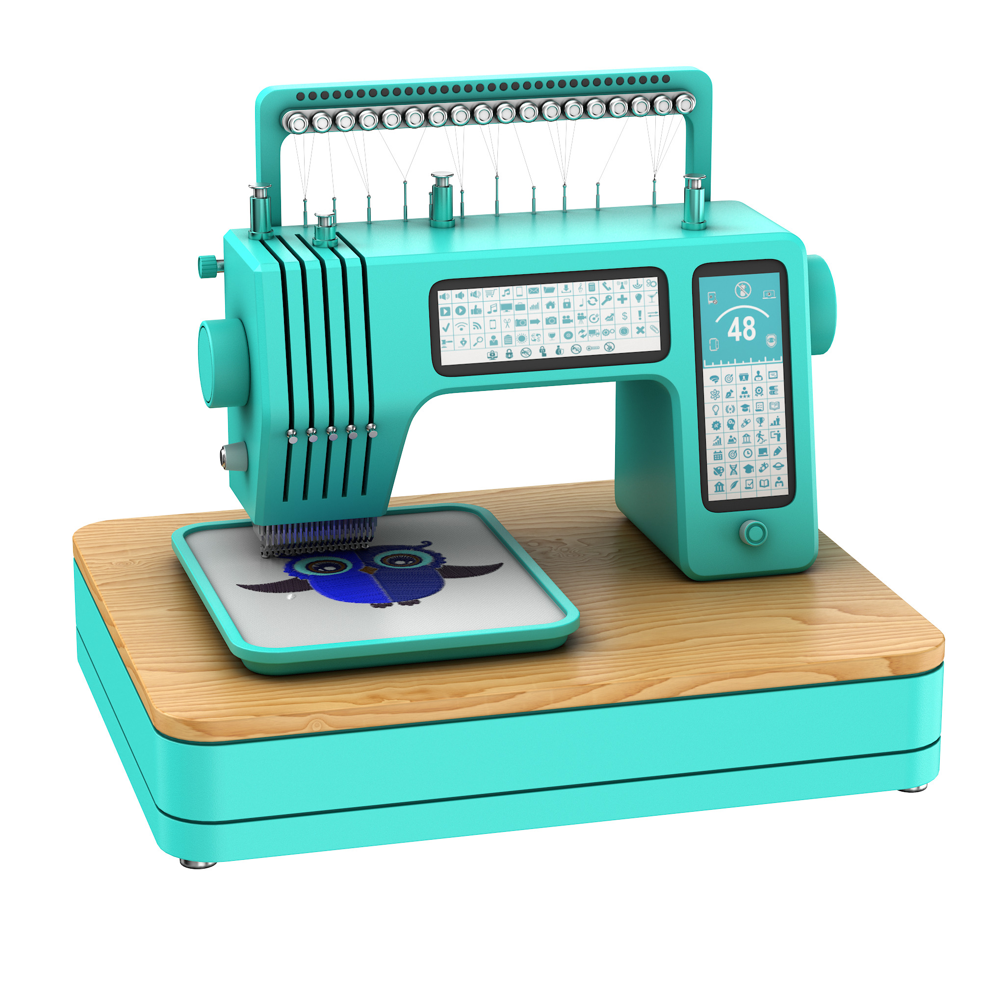 Embroidery machine 3D model_35