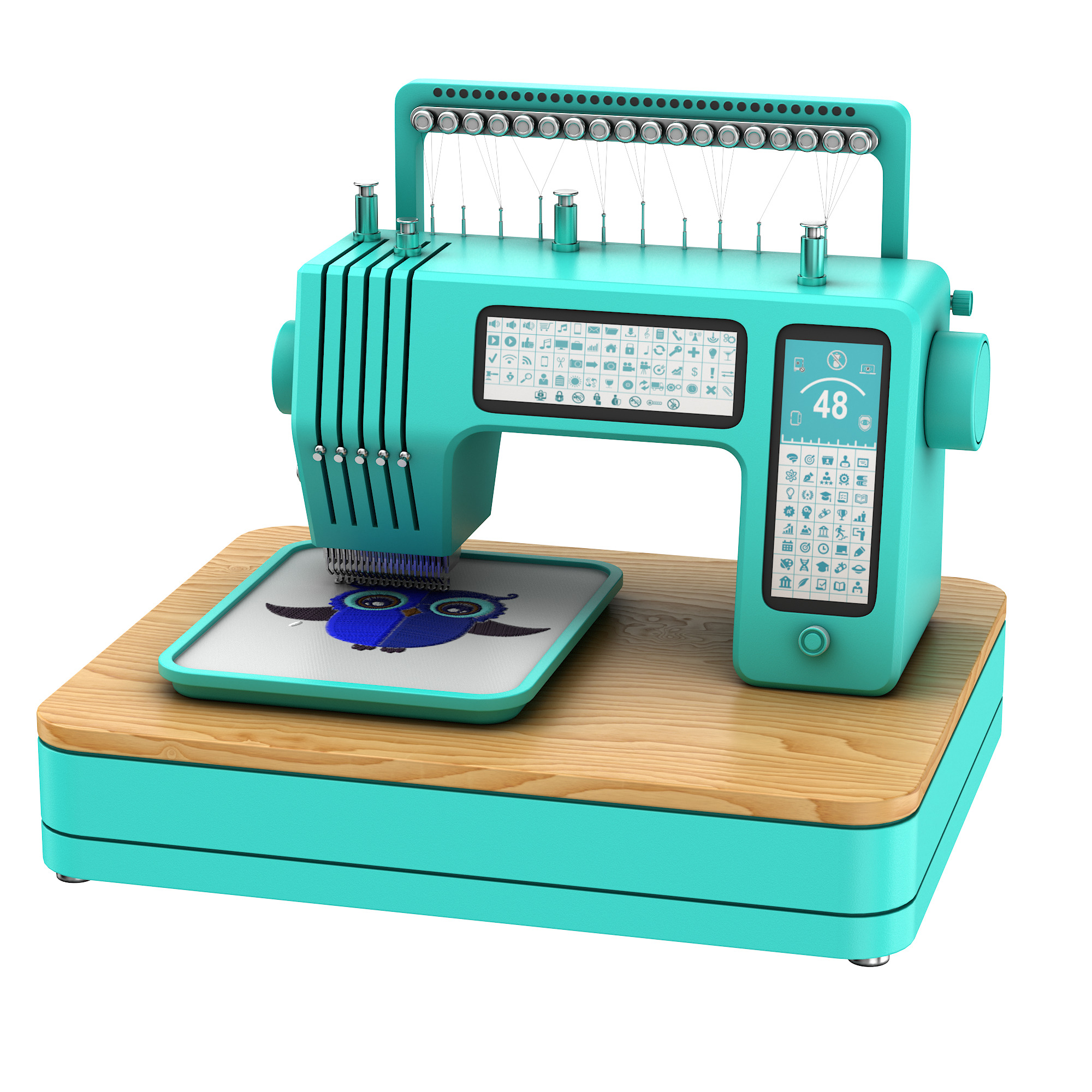 Embroidery machine 3D model_13