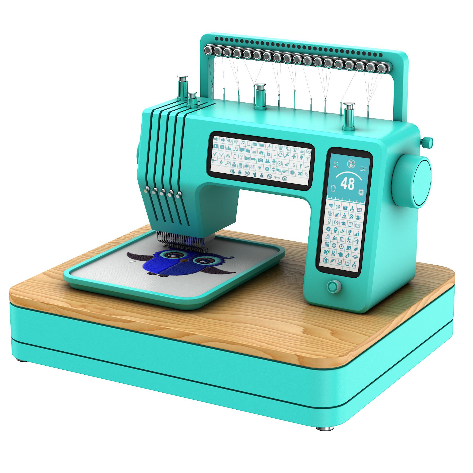 Embroidery machine 3D model_14