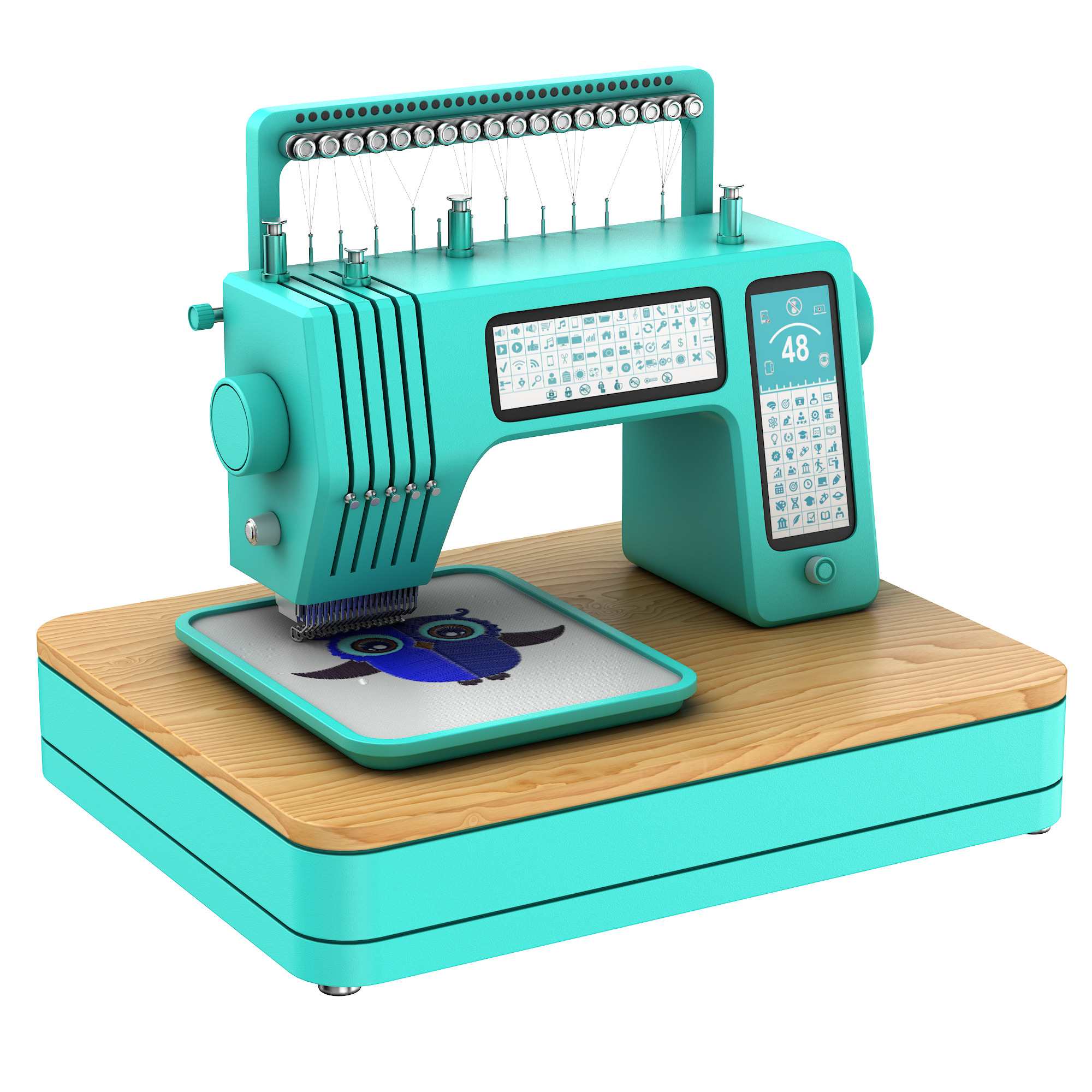 Embroidery machine 3D model_34