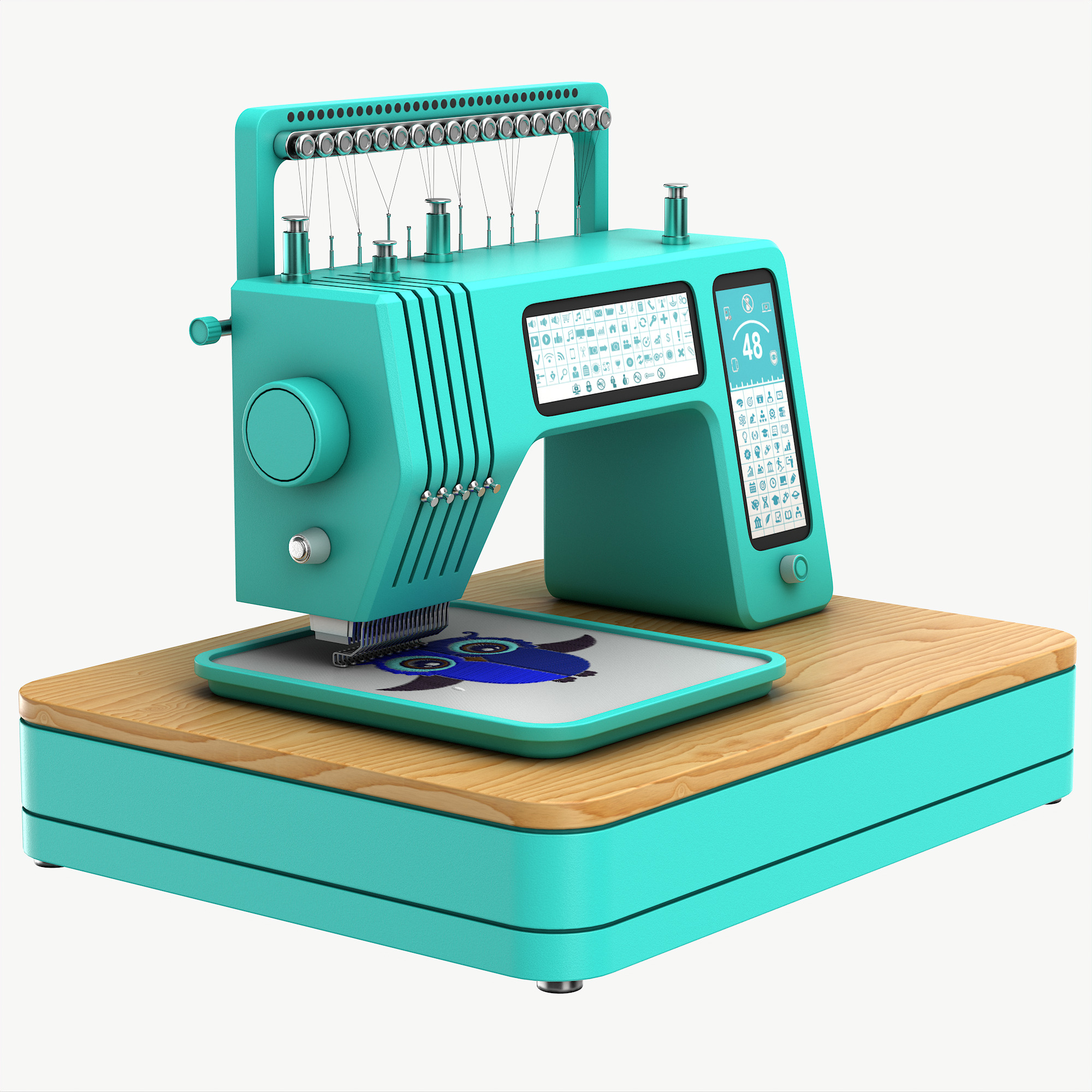 Embroidery machine 3D model_6