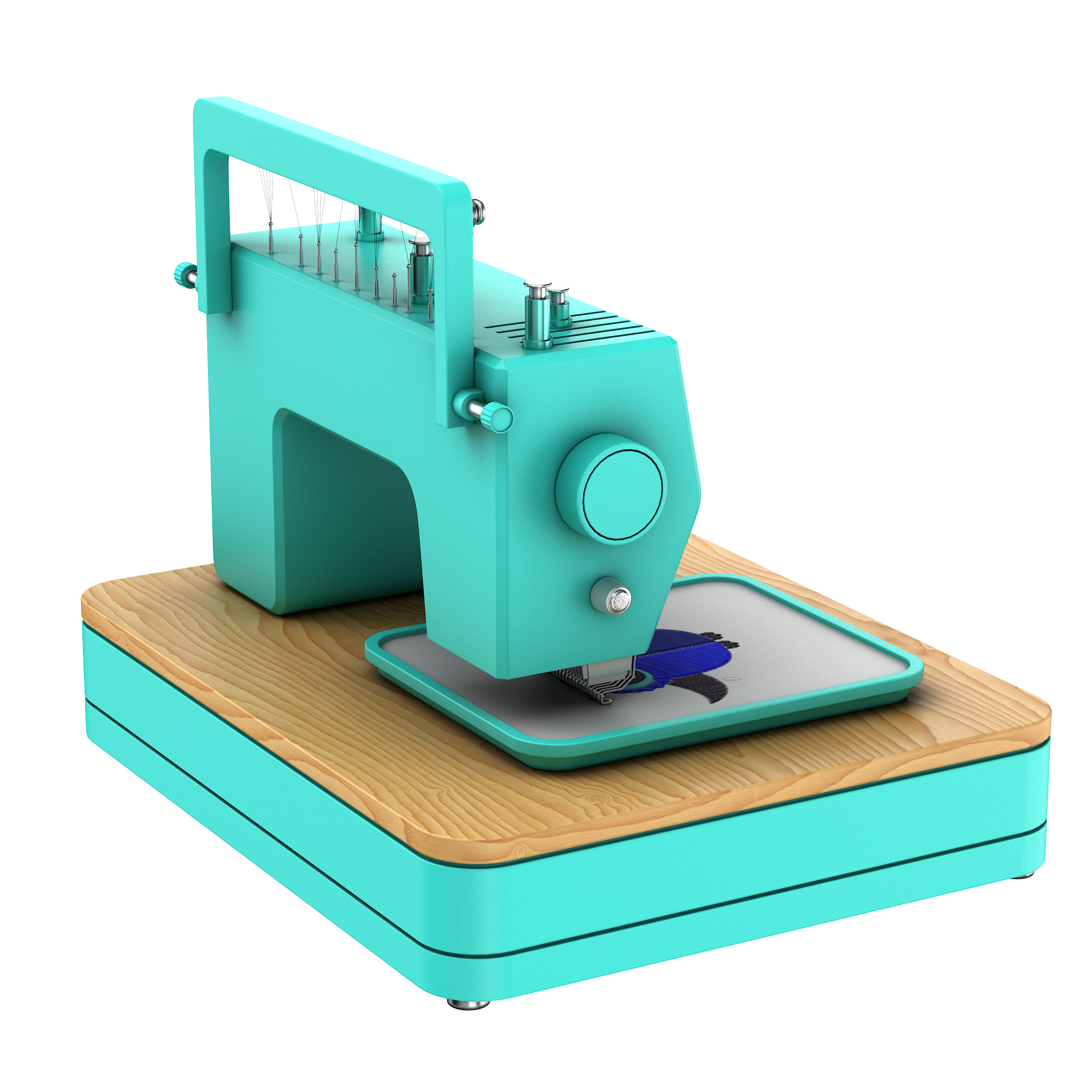 Embroidery machine 3D model_28