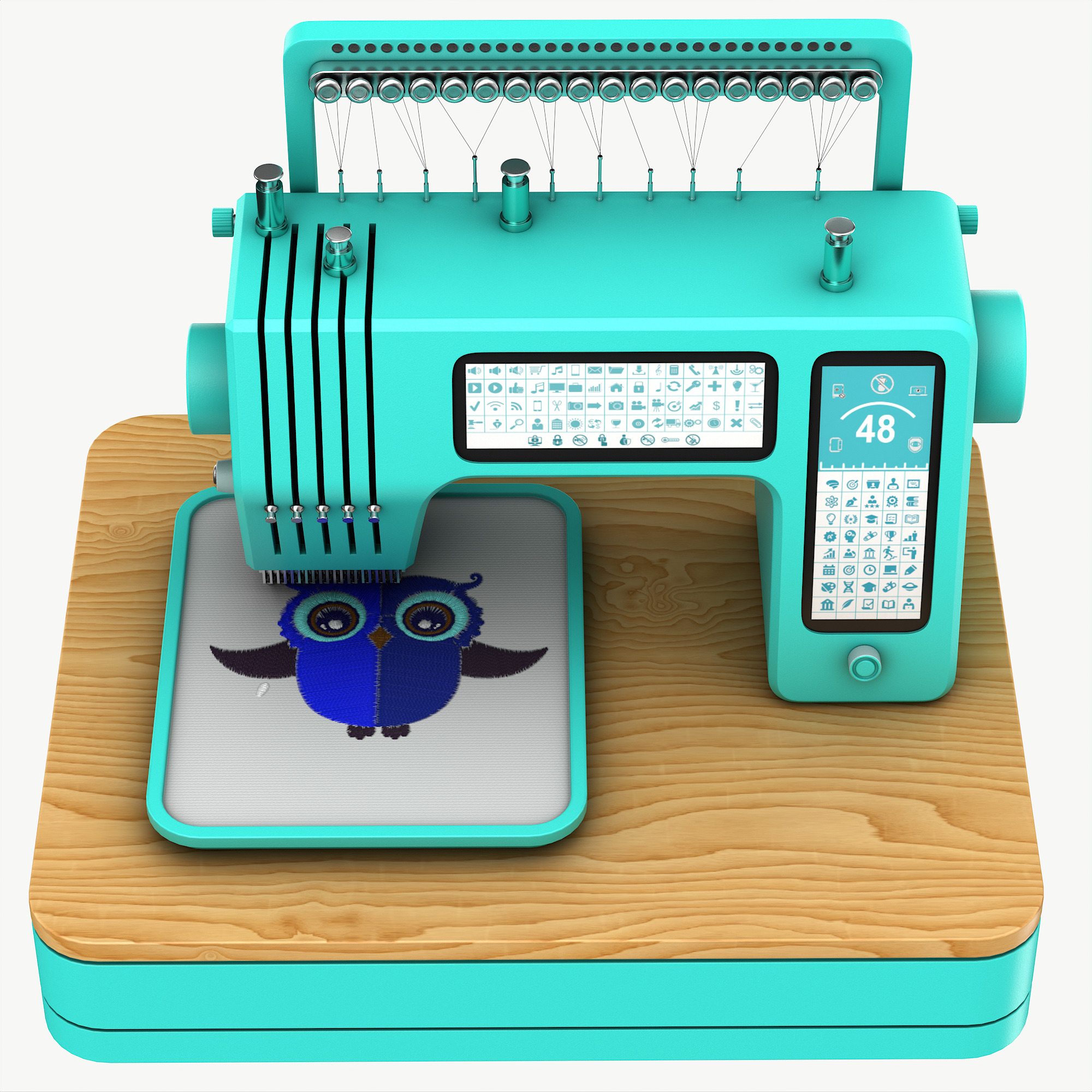 Embroidery machine 3D model_4