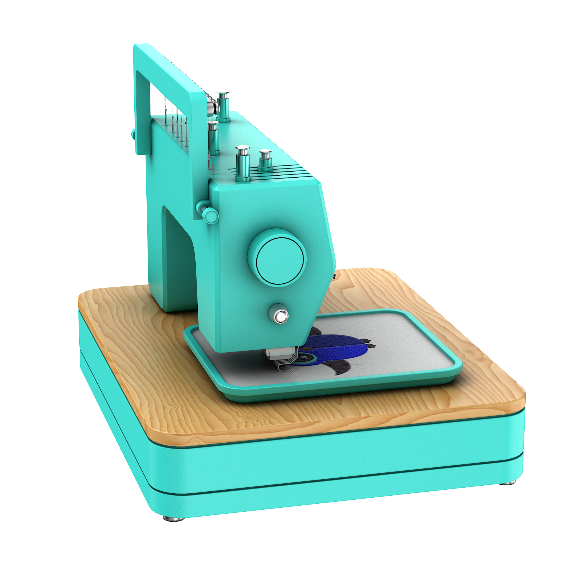 Embroidery machine 3D model_29