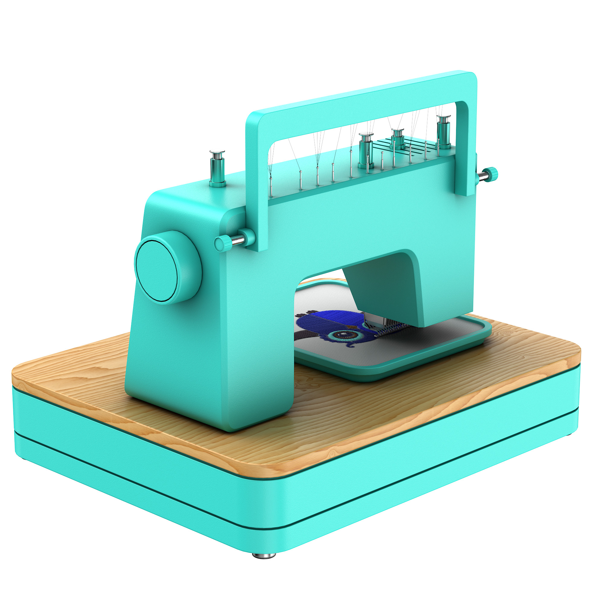 Embroidery machine 3D model_21