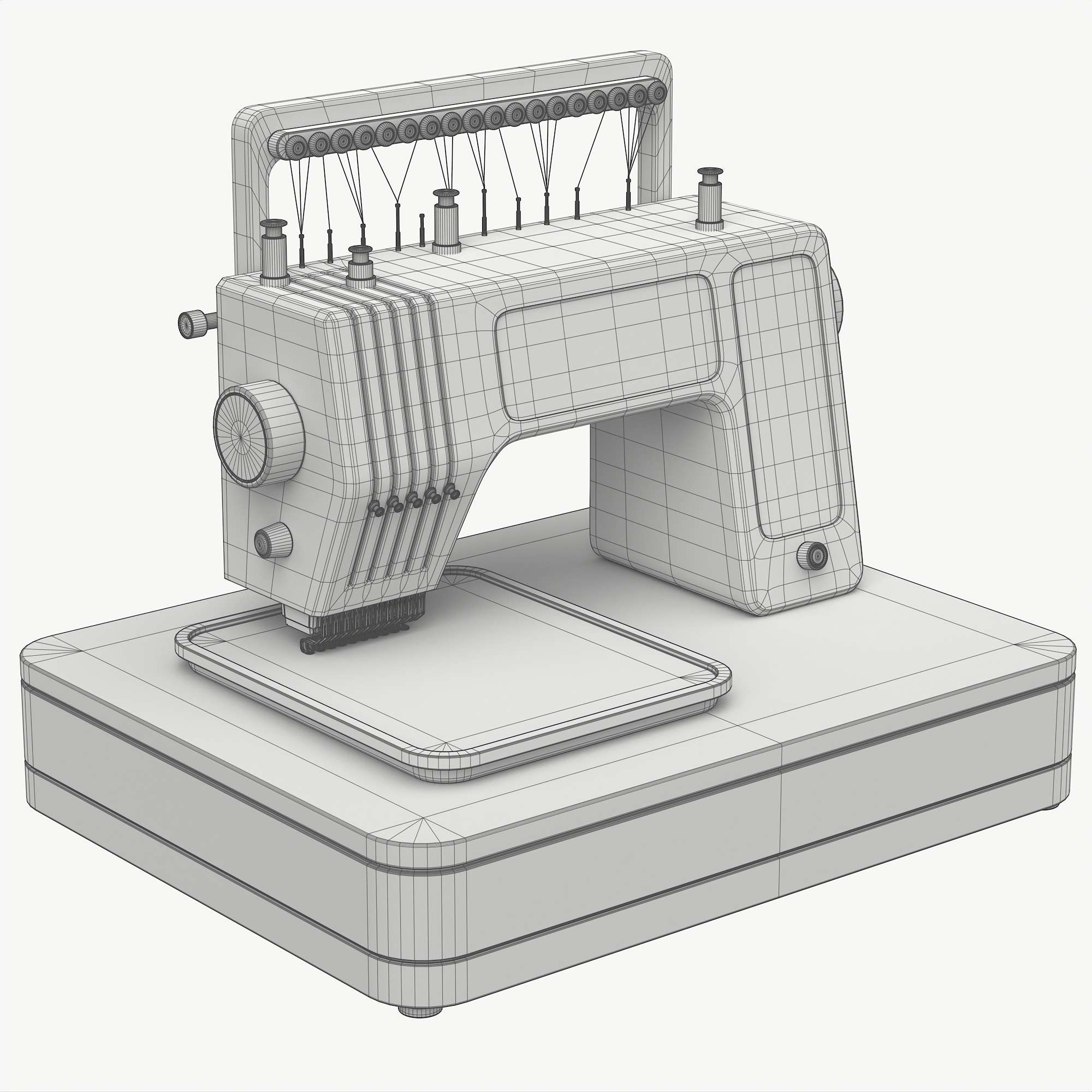 Embroidery machine 3D model_8