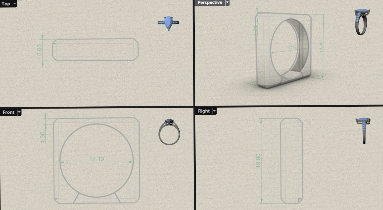 square ring N06 3D print model_9