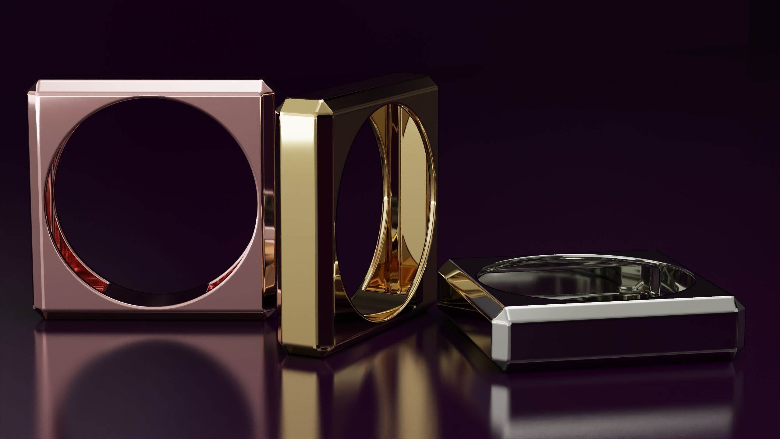 square ring N06 3D print model_3