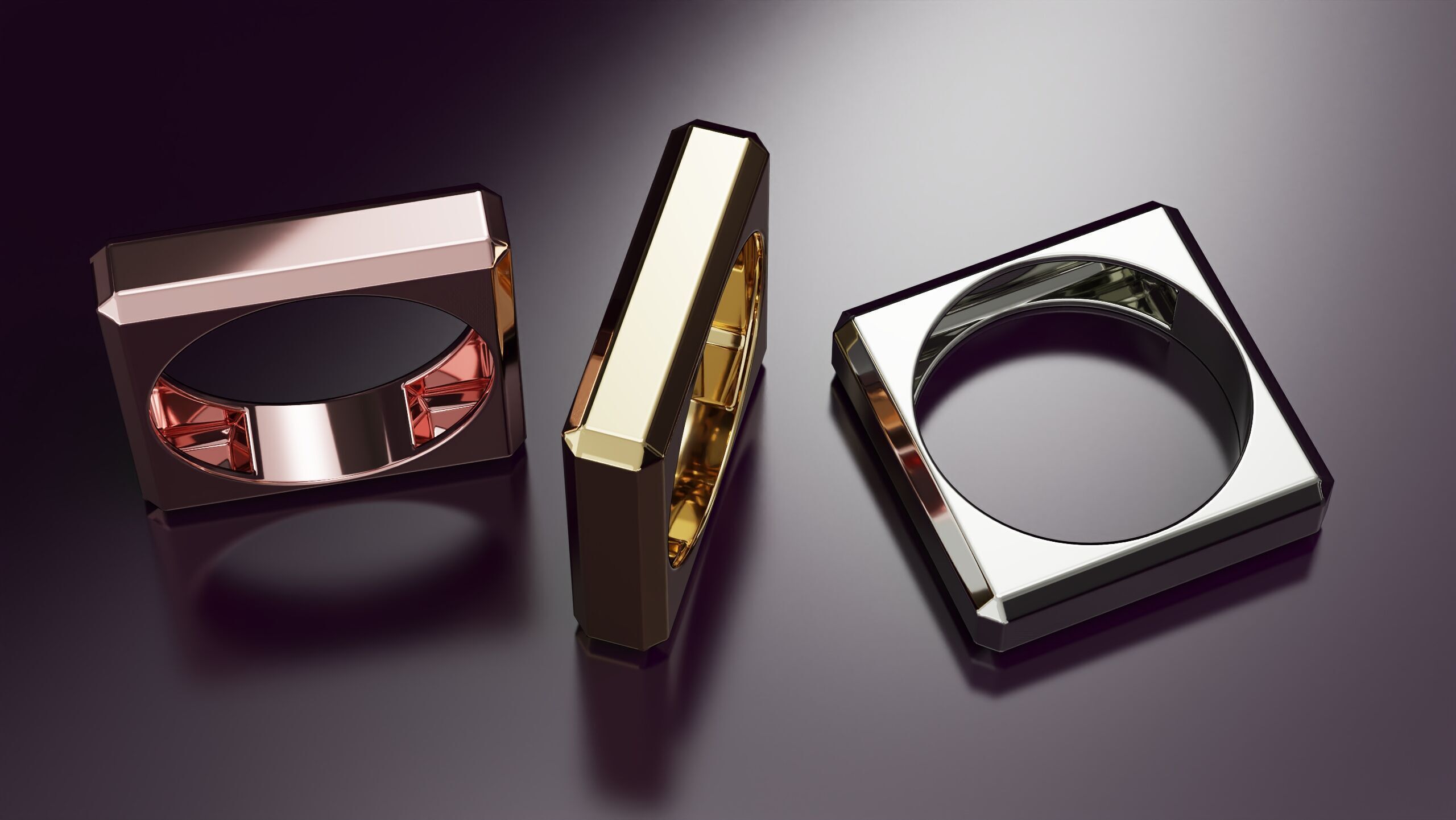 square ring N06 3D print model_4