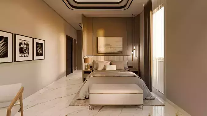 MasterBedroom Contemporer Blender-Fbx-Obj