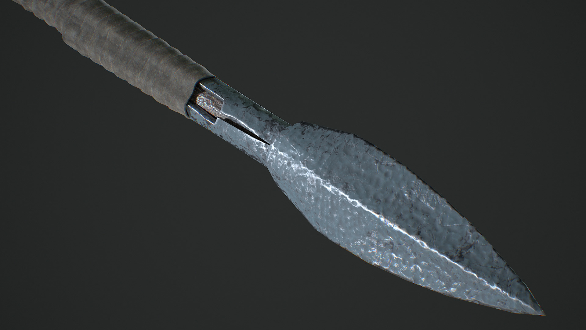 Spear Free low-poly 3D model_3