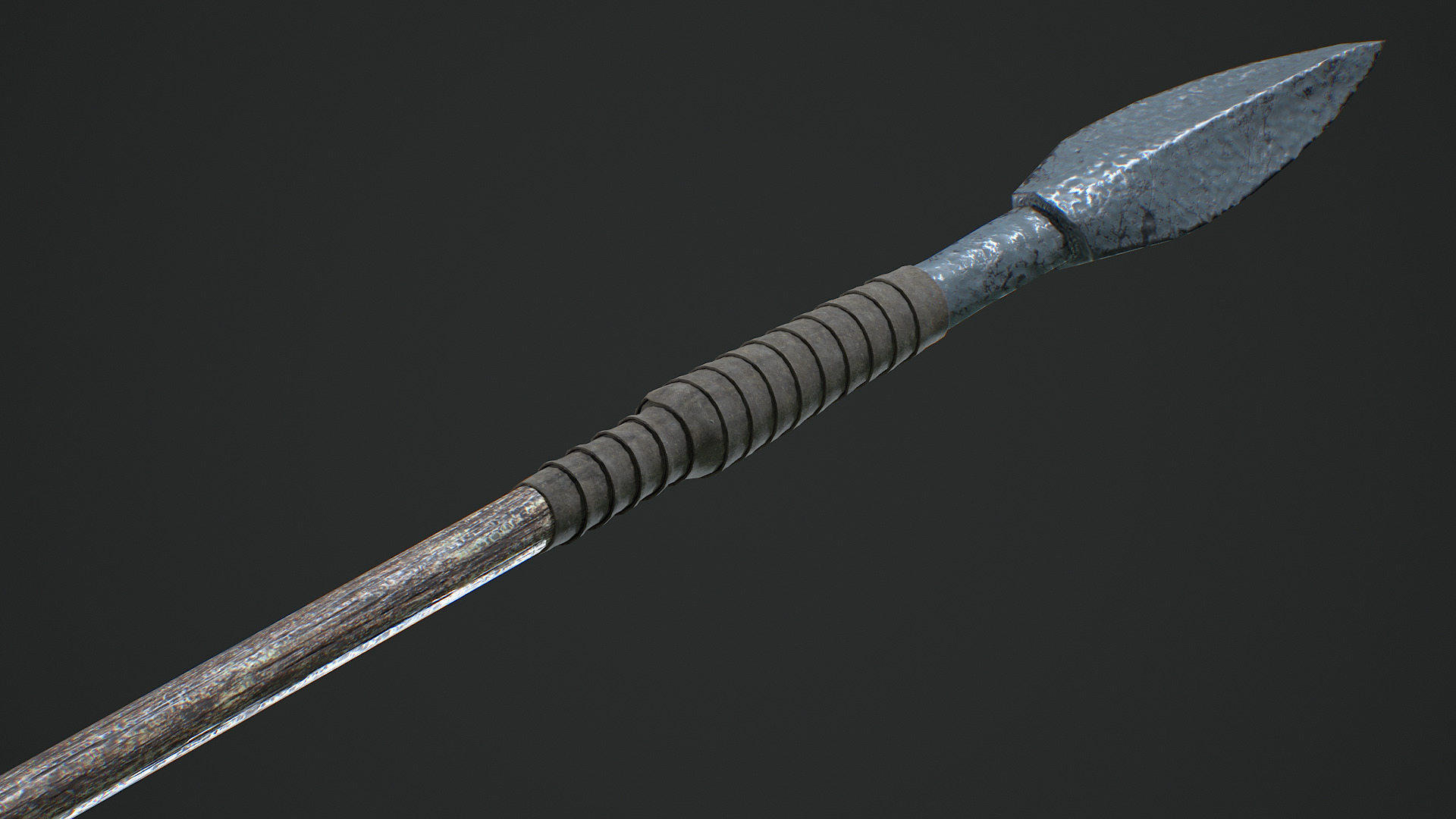 Spear Free low-poly 3D model_5