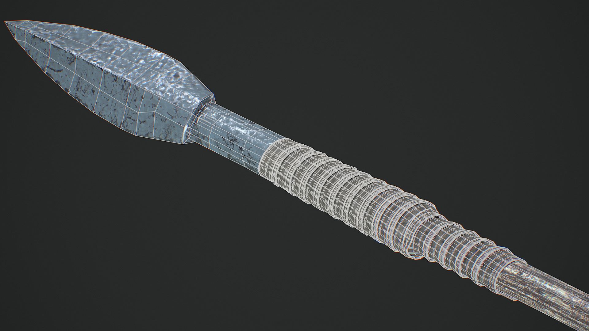 Spear Free low-poly 3D model_14