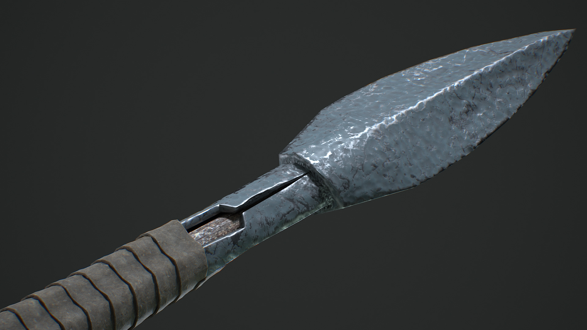 Spear Free low-poly 3D model_1