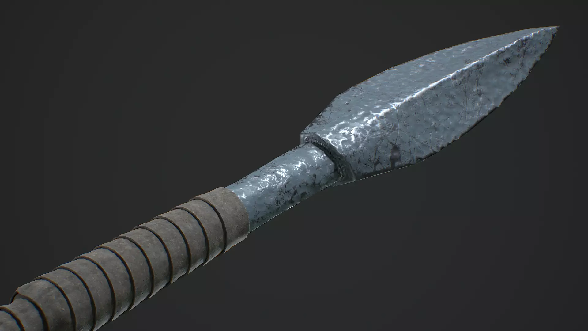 Spear Free low-poly 3D model_0