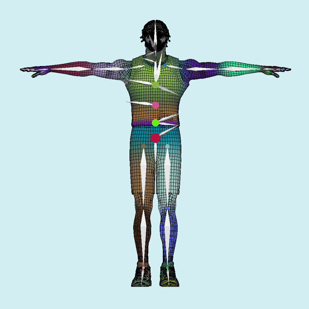 T-Pose Rigged Bronny James Los Angeles Lakers 3D model_8